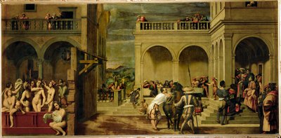 Urias brev (maleri på poppeltre) av Francesco di Cristofano Franciabigio