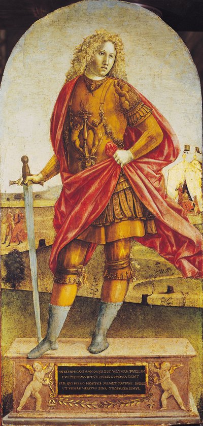 Publius Scipio Africanus (ca. 235-183 f.Kr.) (olje på panel) av Francesco di Giorgio Martini