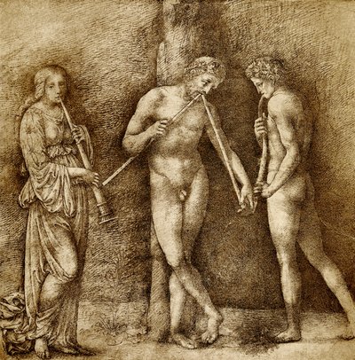 Tre musikkskapende figurer av Francesco school of Francia