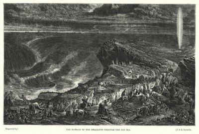 Israelittenes passasje gjennom Rødehavet (gravering) av Francis (after) Danby