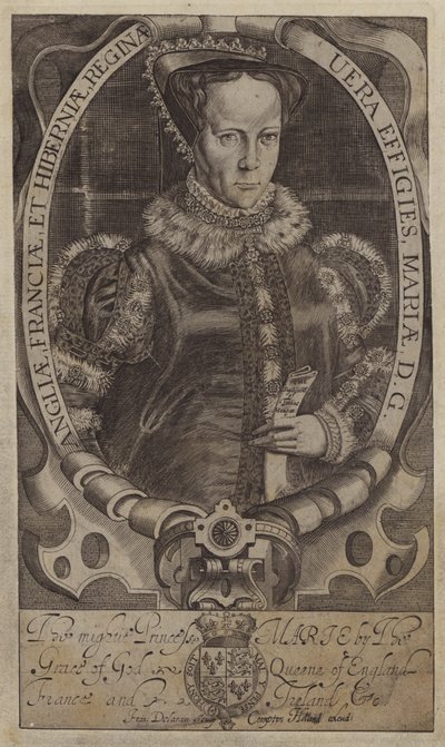 Mary, Queen of Scots (gravering) av Francis (after) Delaram