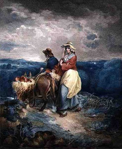 The Itinerant Potters, gravert av John Wessell (ca. 1760-1823), pub. av T. Simpson og Darling & Thompson av Francis (after) Wheatley