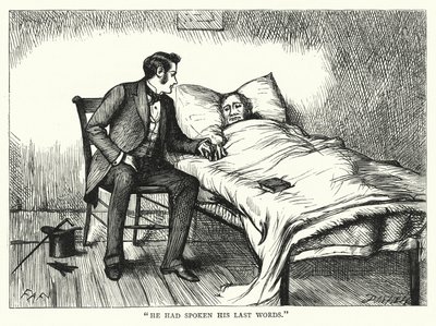 Illustrasjon for store forventninger av Charles Dickens (gravering) av Francis Arthur Fraser