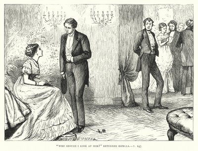 Illustrasjon for store forventninger av Charles Dickens (gravering) av Francis Arthur Fraser