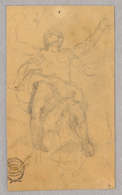 Figurstudie for veggmaleri av Francis Augustus Lathrop