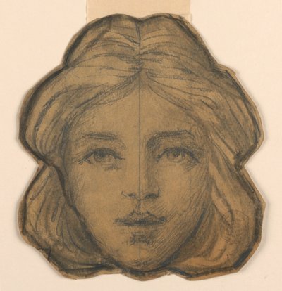 Head of a Woman (Project for Stained Glass) av Francis Augustus Lathrop