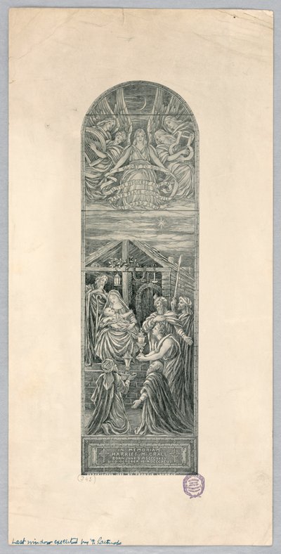 Minnevindu for Harriet M. Crall av Francis Augustus Lathrop