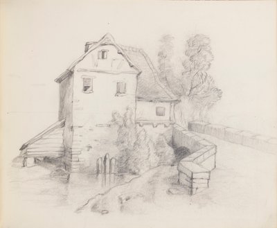 Møllehus ved en bekk av Francis Augustus Lathrop