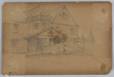 Porte-cochere, Scott Cottage av Francis Augustus Lathrop