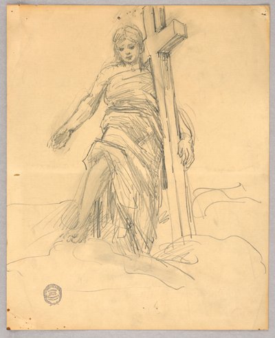 Skisse for Sentralfigur i Himmelfart av Francis Augustus Lathrop