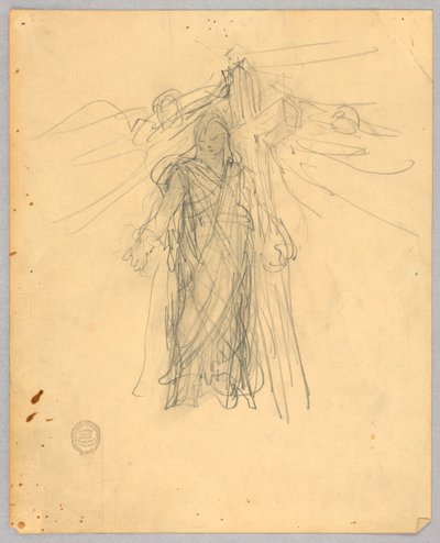 Skisse for Sentralfigur i Himmelfart av Francis Augustus Lathrop