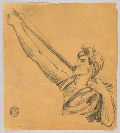 Skisse for en engel av Francis Augustus Lathrop