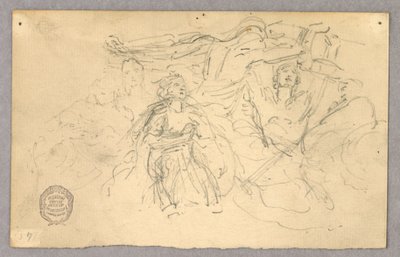 Skisse av figurgruppe for Ascension av Francis Augustus Lathrop