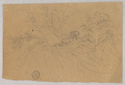 Skisse av figurgruppe for Ascension av Francis Augustus Lathrop