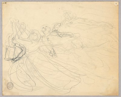Skisse av figurgruppe for Ascension av Francis Augustus Lathrop