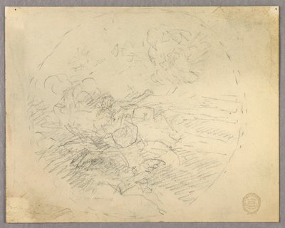 Skisse av figurer i en sirkel av Francis Augustus Lathrop