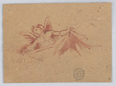 Skisse av Putti med draperi av Francis Augustus Lathrop