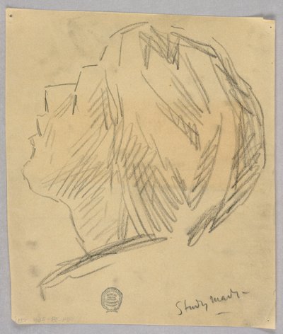 Skisse av et kvinnehode av Francis Augustus Lathrop