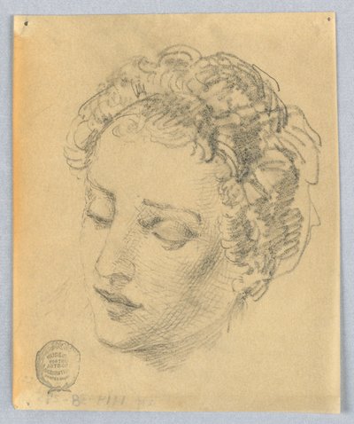 Skisse av et kvinnehode av Francis Augustus Lathrop