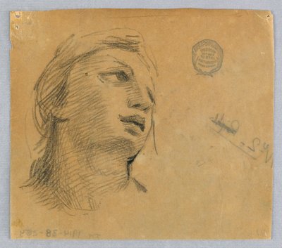 Skisse av et kvinnehode av Francis Augustus Lathrop