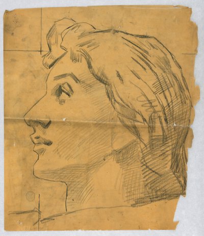 Skisse av et kvinnehode av Francis Augustus Lathrop