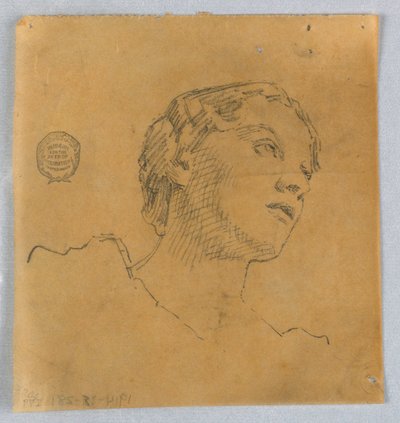 Skisse av et kvinnehode av Francis Augustus Lathrop