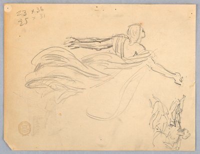 Skisse av en engel av Francis Augustus Lathrop