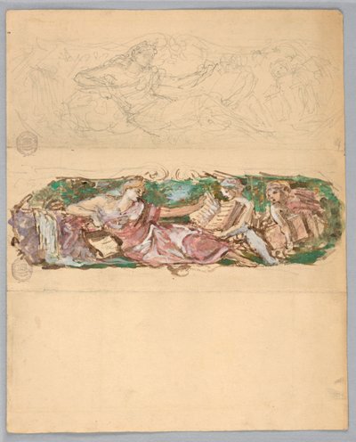 Studier for et veggpanel av Francis Augustus Lathrop