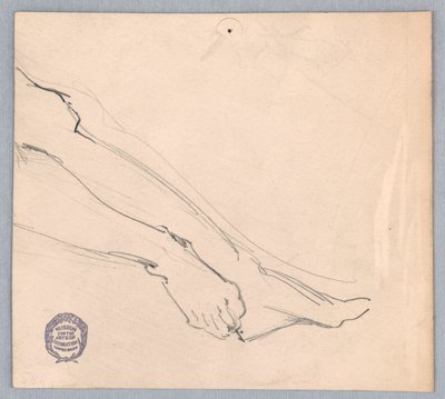 Studie for "Diana og hennes ledsagere blant konstellasjonene" av Francis Augustus Lathrop