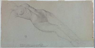Studie for "Diana og hennes ledsagere blant konstellasjonene" av Francis Augustus Lathrop
