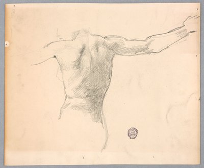 Studie for "Diana og hennes ledsagere blant konstellasjonene" av Francis Augustus Lathrop