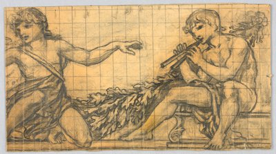 Studer for et veggmaleri av Francis Augustus Lathrop