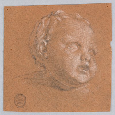 Studie av barnets hode av Francis Augustus Lathrop