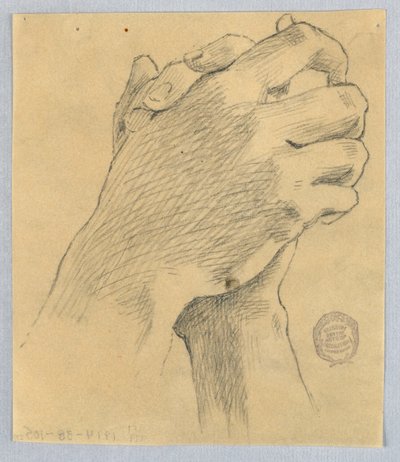 Studie av knepne hender av Francis Augustus Lathrop