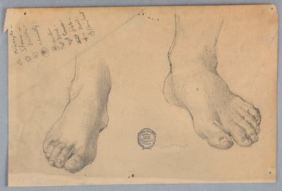 Studie av føtter av Francis Augustus Lathrop