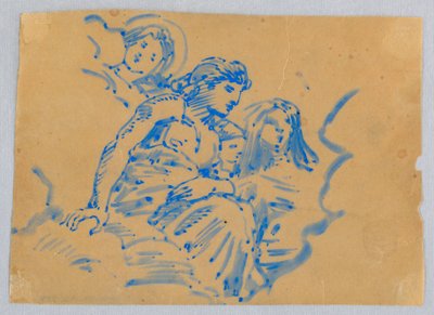 Studie av himmelske figurer av Francis Augustus Lathrop