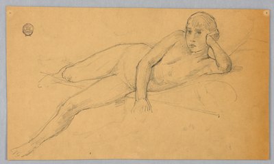 Studie av nakenfigur av Francis Augustus Lathrop