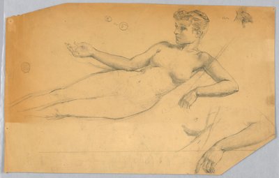 Studie av nakenfigur av Francis Augustus Lathrop