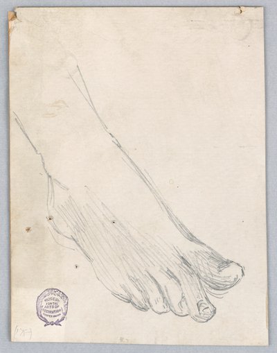 Studie av høyre fot av Francis Augustus Lathrop