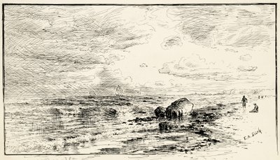 Stranden nær Point Judith, Rhode Island av Francis Augustus Silva