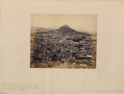 Athen - Den moderne byen fra Akropolis av Francis Bedford
