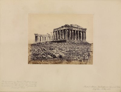 Athen - Parthenon, generelt sett fra nordvest av Francis Bedford