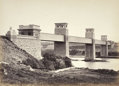 Bangor, Britannia-broen, fra Anglesey (258) av Francis Bedford