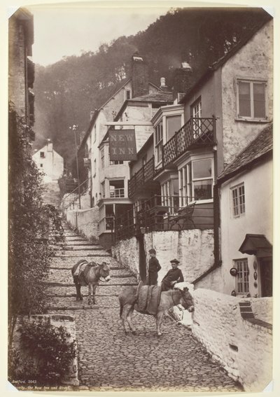 Clovelly, New Inn and Street av Francis Bedford