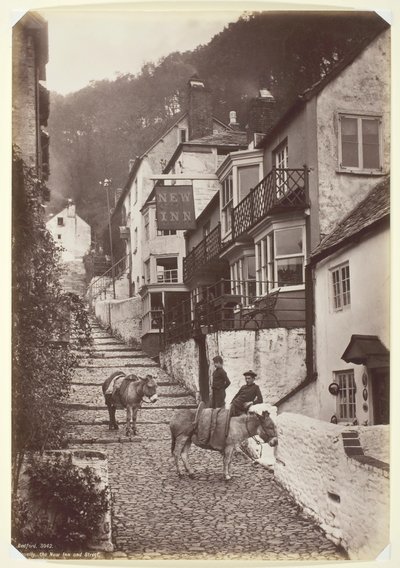 Clovelly, New Inn and Street, 186094. av Francis Bedford
