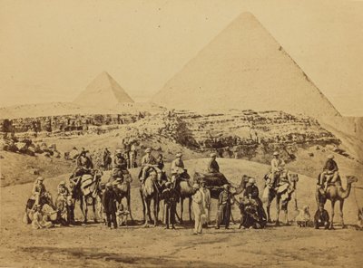 Gîzeh - Hans Kongelige Høyhet Prinsen av Wales#39; avreise og suite fra pyramidene av Francis Bedford