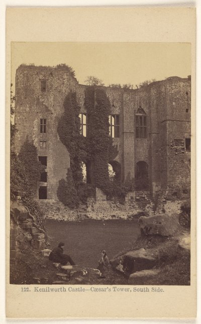 Kenilworth Castle - Cæsarstårnet, sørsiden. av Francis Bedford