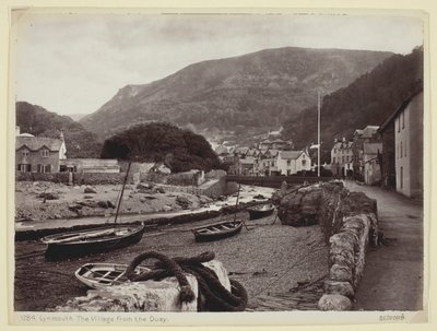 Lynmouth, landsbyen fra kaien av Francis Bedford