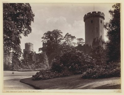 Warwick Castle, fra den ytre domstolen, 186094. av Francis Bedford