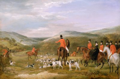 The Berkeley Hunt, 1842: The Meet av Francis Calcraft Turner